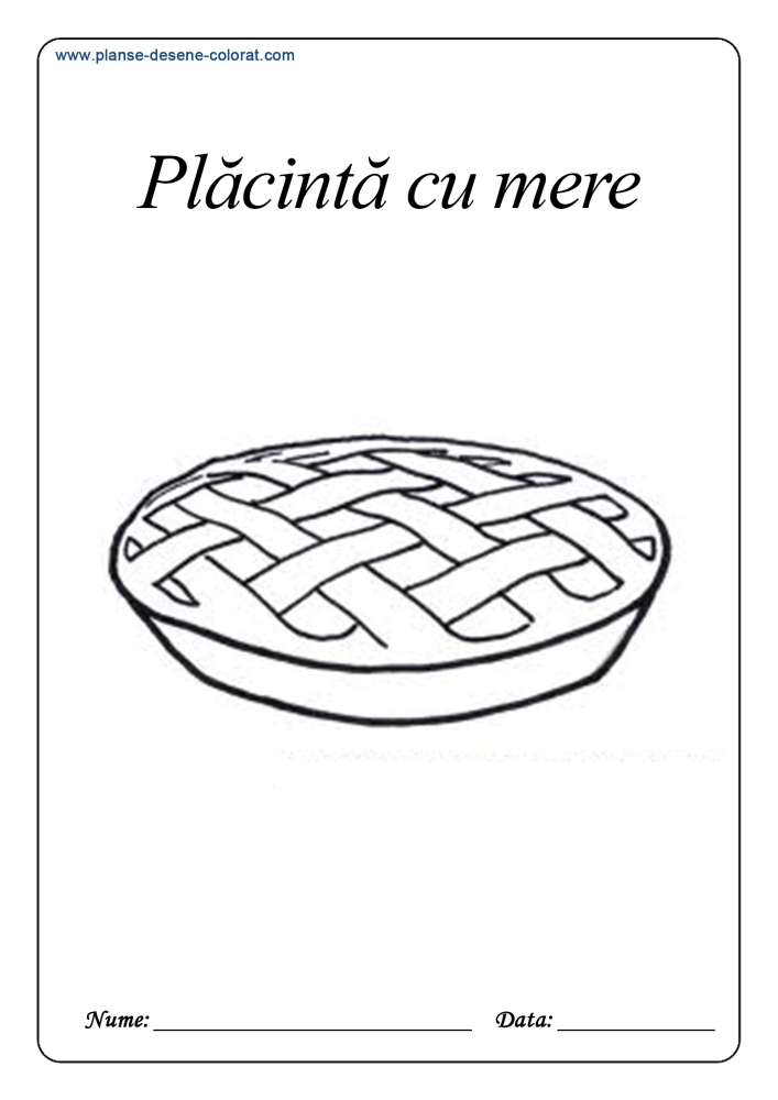 desene de colorat cu dulciuri placinta cu mere